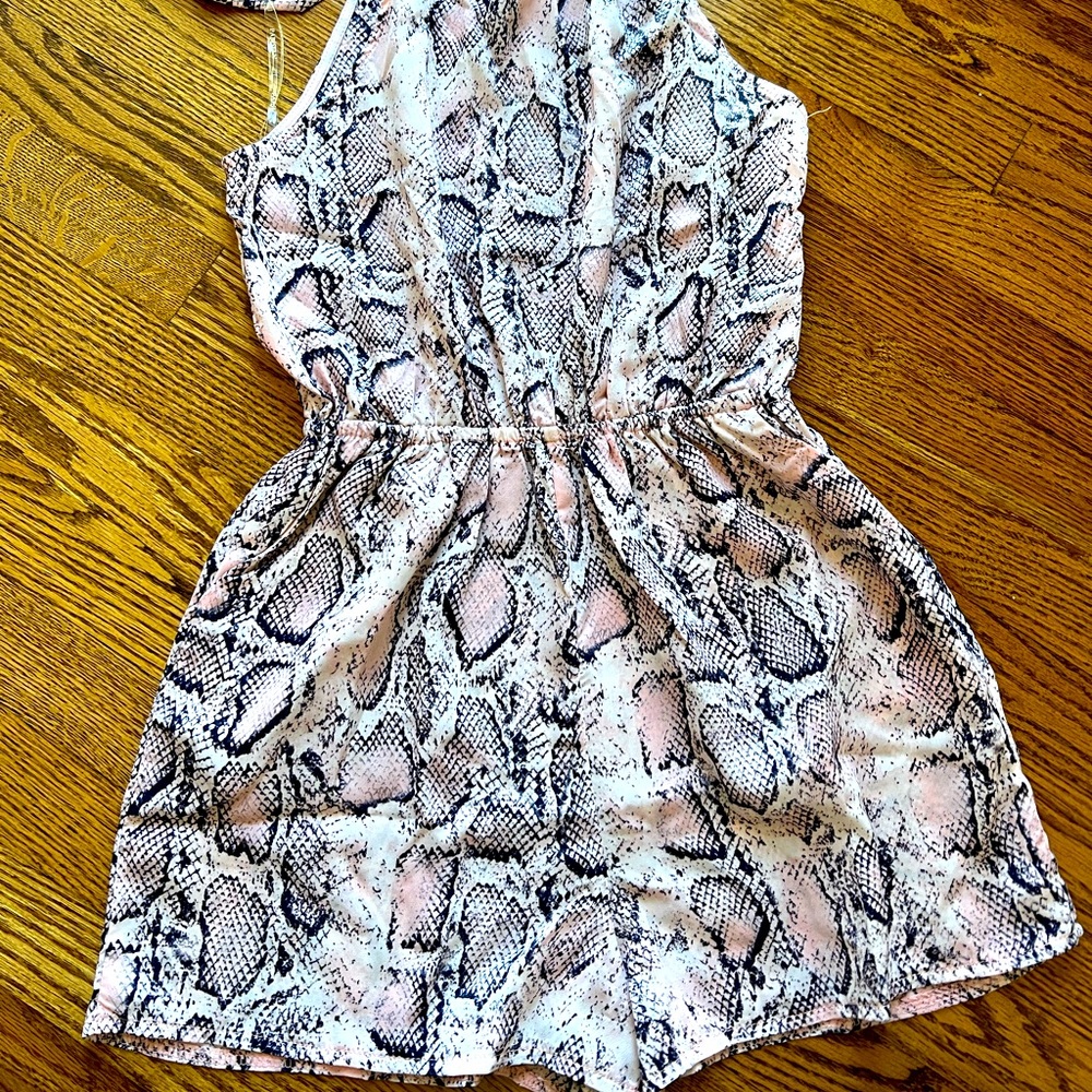 Parisian by ASOS Pink Snake Print Romper Playsuit